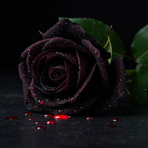 Majestic Black Rose: Passion and Danger