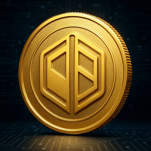 Realistic Gold Cryptocurrency Coin Design
