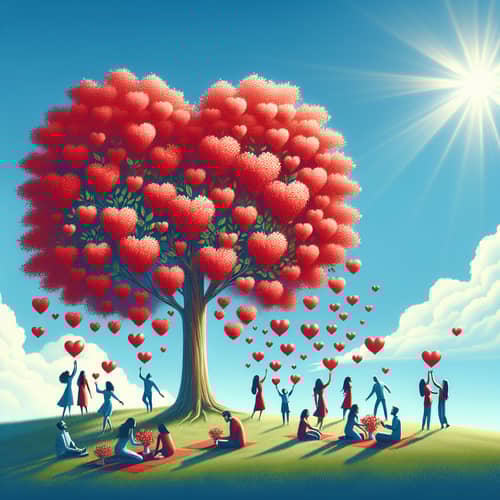 Cherry Love: Vibrant Cherry Tree Picnic Celebration