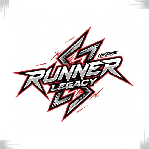 Unique Runner Legacy Nickname Logo Design