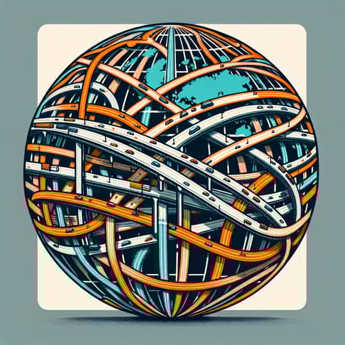Global Interstate Clipart: Network of Highways Connecting Continents