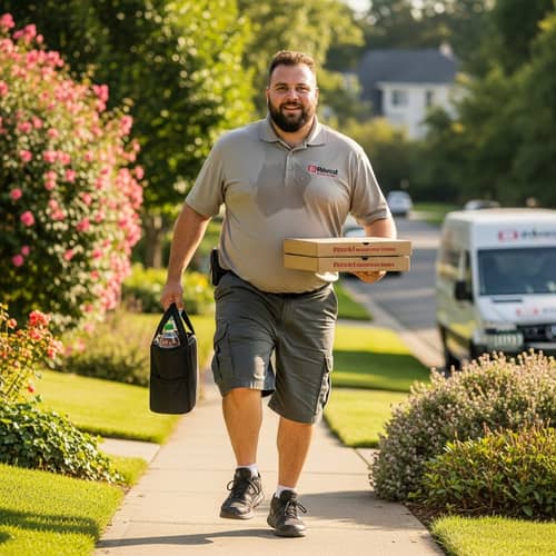Funny Fat Delivery Guy Funny Fat Delivery Guy