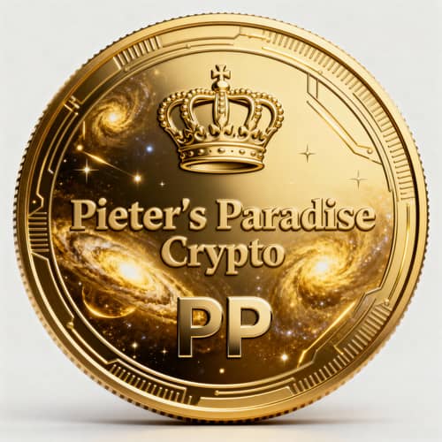 Pieter's Paradise Crypto Coin - Futuristic Gold Design Pieter's Paradise Crypto Coin - Futuristic Gold Design