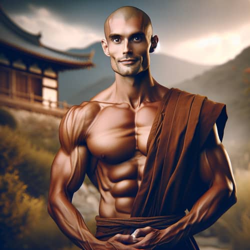 Caucasian Monk: Wisdom, Strength & Tranquility