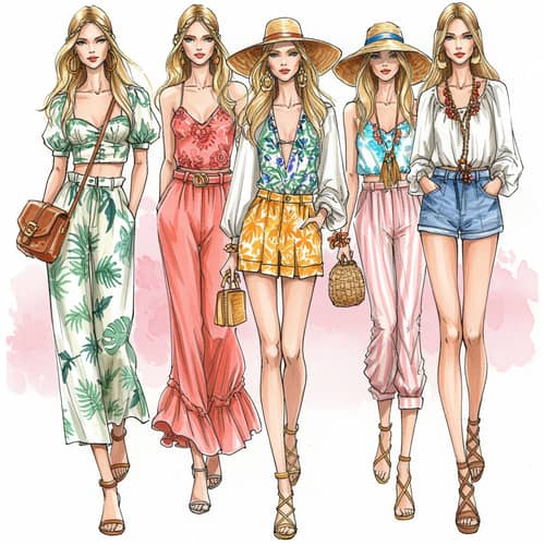 Summer Fashion Illustration Sketches