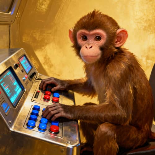Monkey at a Control Panel Monkey at a Control Panel