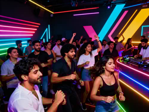 Vibrant Techno Music Party Experience