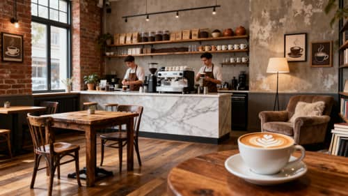 Stunning Custom Coffee Shop Interior Design Photography