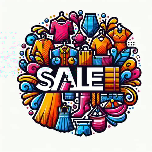 Clothing Store Logo with Sale Vibes