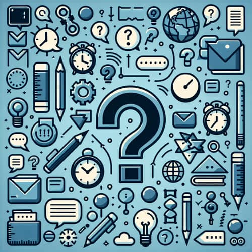 Educational Themed Blue Quizzing Symbols Background