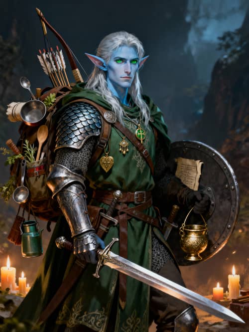 Epic High Elf Character Art for D&D Adventures