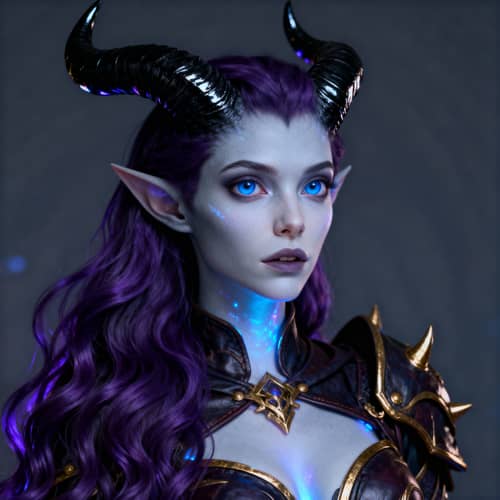Stunning Female Tiefling Fantasy Art