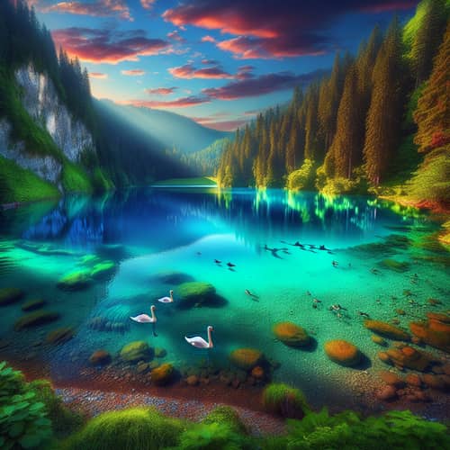 Breathtaking Lake in Serene Wilderness
