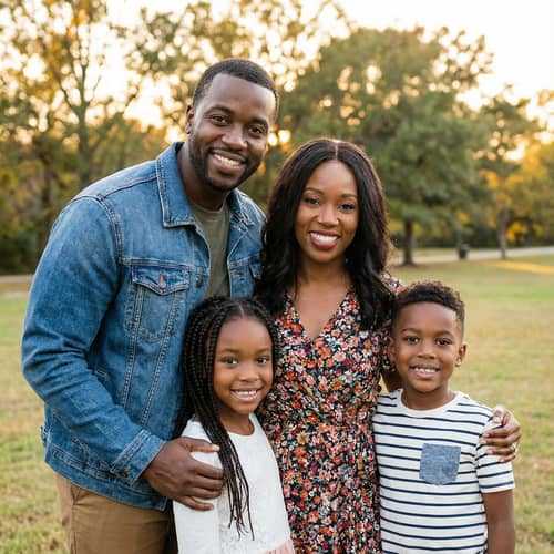 Loving Black Family Portrait – Explore Togetherness Loving Black Family Portrait – Explore Togetherness