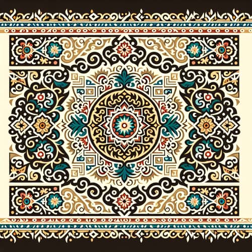 Intricate Kazakh Patterns for Catalog: Border Designs