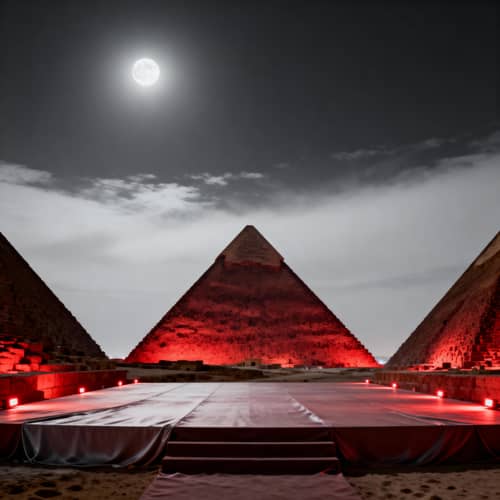 Nighttime Views of the Pyramids