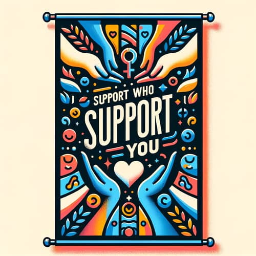 Creative Typography Banner Design | Support Who Support You