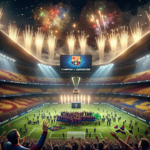 Barcelona Champions of the Libertadores - Victory Celebrations