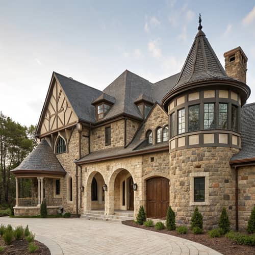 Stunning Romanesque and Tudor Style House