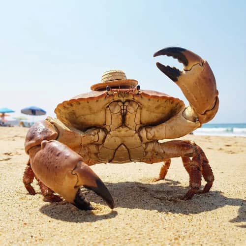 Muscular Crab: Strength Meets Humor