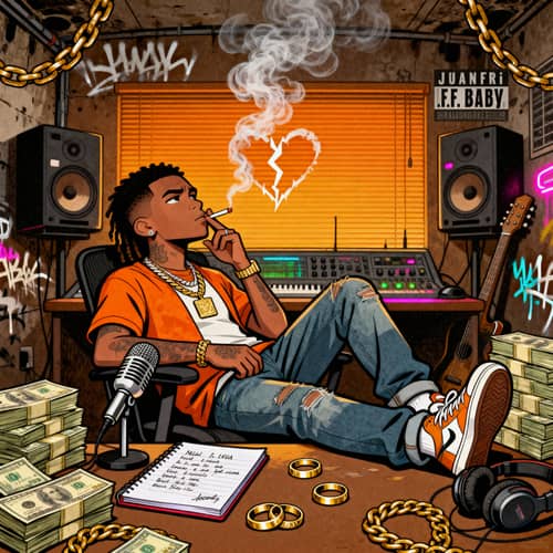Urban Cartoon Album Cover by Juanfri - Reflecting Heartbreak