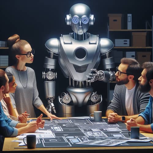Thespian Robot Interacts with UX Designers in Theatrical Play