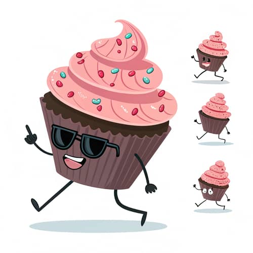 2D Cartoon Cupcake Sprite Sheet for Unity Games