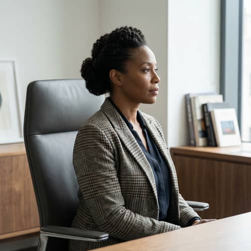 Elegant African Woman in a Professional Setting