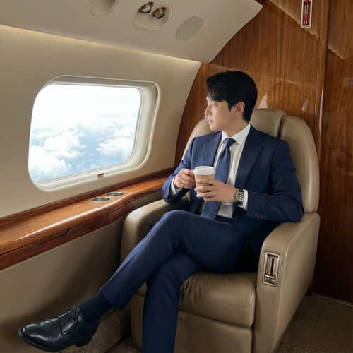 Exclusive Style: Wearing a Suit in a Private Jet Exclusive Style: Wearing a Suit in a Private Jet