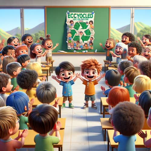 Classroom Applause for Ezio and Hugo's Artwork