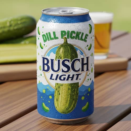 Dill Pickle Flavored Busch Light Beer