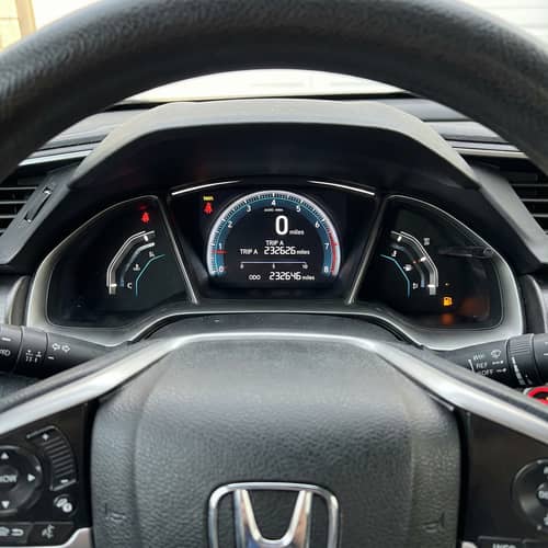 Honda Car Dashboard Odometer Detail | 232626 Miles