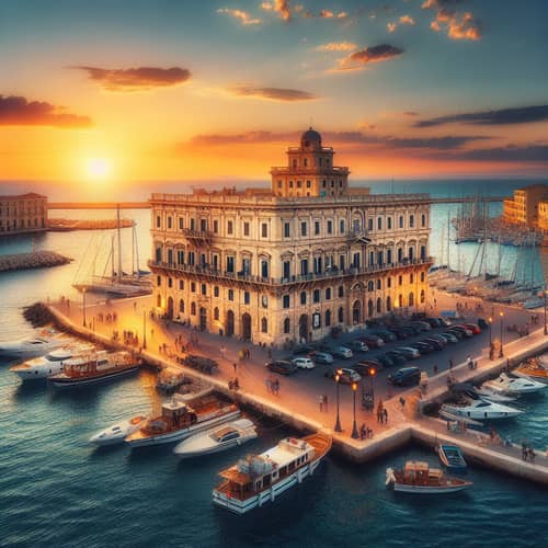 Trapani Naval League Sunset View | Historic Architecture & Maritime Charm