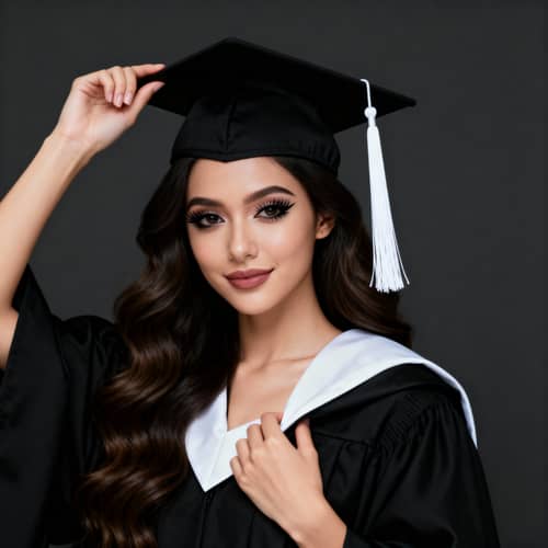 Graduation Portrait: Elegant College Graduate Image