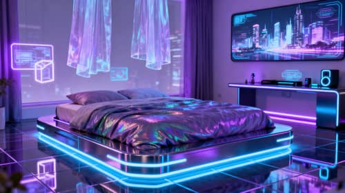 Stunning Cyberpunk Bedroom Interior Design