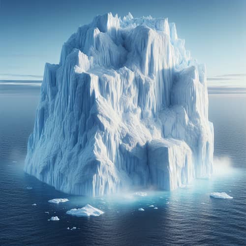 Gigantic Iceberg in Freezing Ocean