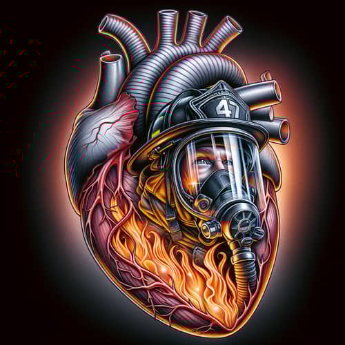Heart Muscle Fireman Tattoo Design | Symbol of Resilience