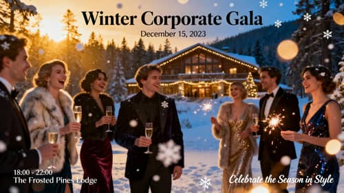 Winter Holiday Corporate Party Invitation