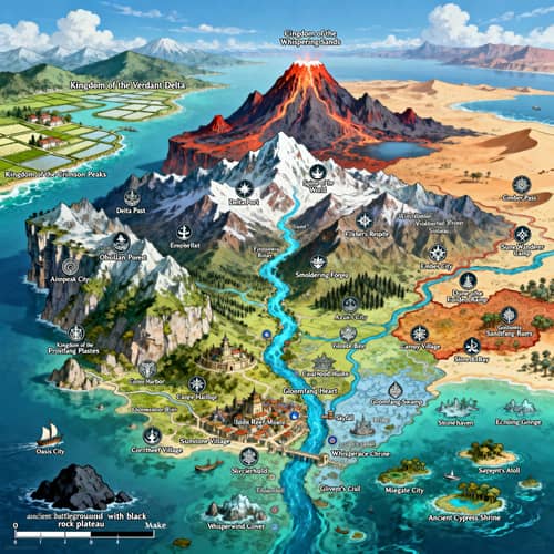 Explore the Eleven Kingdoms of the Flowing Spires Explore the Eleven Kingdoms of the Flowing Spires