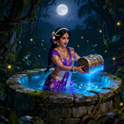 Enchanting Indian Princess in a Mystical Forest