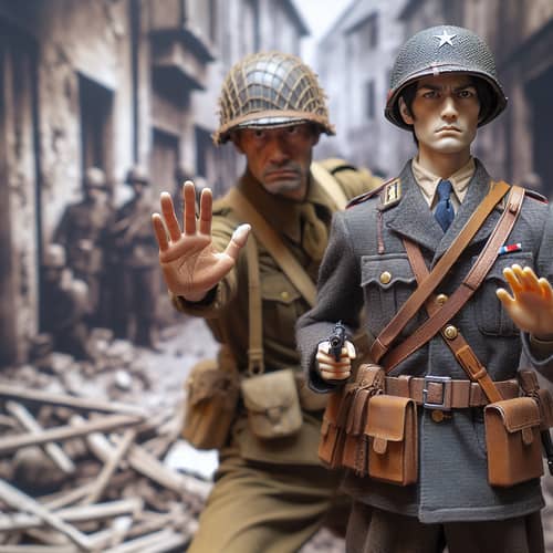 WW2 Japanese Soldier Capturing Mussolini - Historic Image