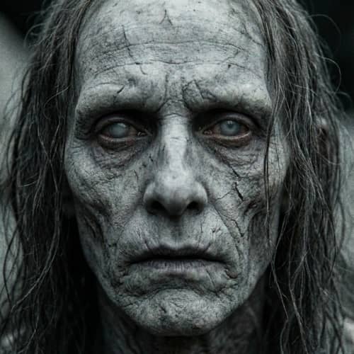 Eerie Humanoid Creature: A Haunting Portrait Eerie Humanoid Creature: A Haunting Portrait