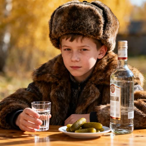 Stereotypes of Russian Boys Drinking Vodka Stereotypes of Russian Boys Drinking Vodka