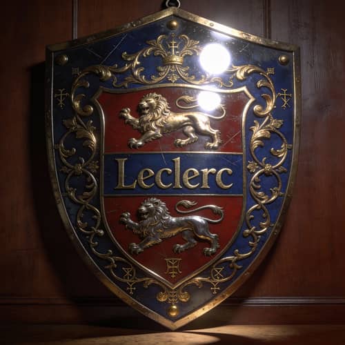 Leclerc Family Crest Shield - Hyper Detailed Design