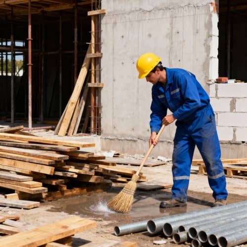 Professional Cleaning at Job Sites