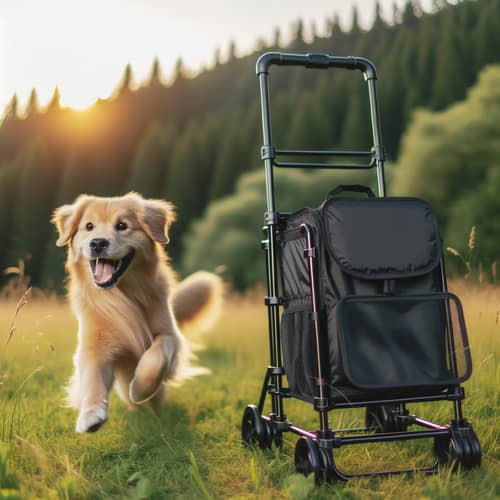 Lightweight Black Camping Trolley: Perfect for Outdoor Fun
