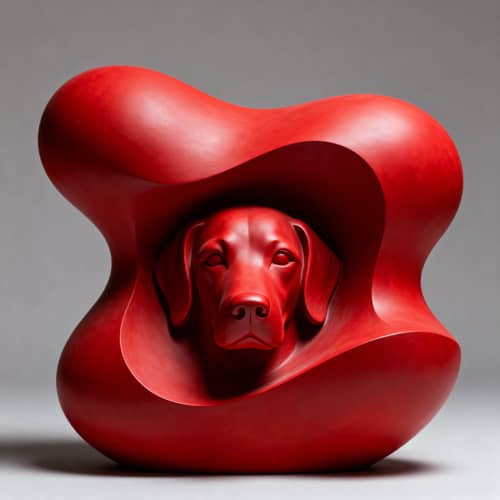Red ARP with Dog Face Design Red ARP with Dog Face Design