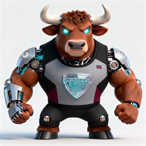 Cybernetic Bull Mascot | Pixar-Style 3D Animation Cybernetic Bull Mascot | Pixar-Style 3D Animation