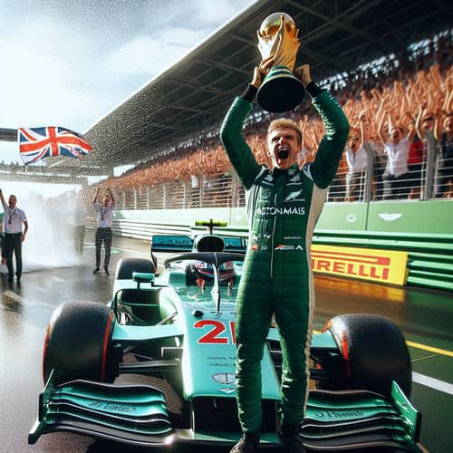 Aston Martin Formula 1 Race Car | Victory Celebration