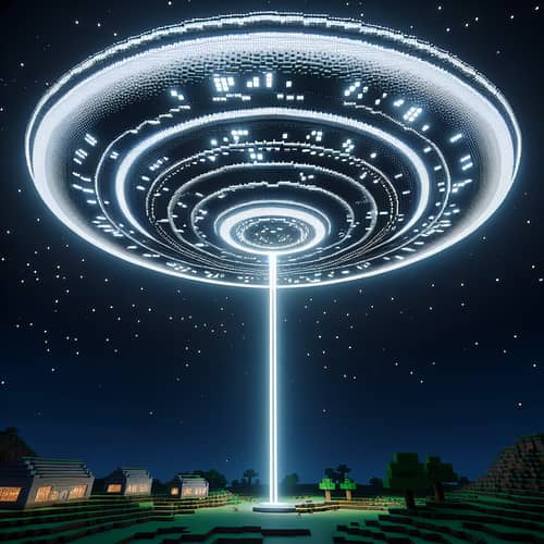 Minecraft UFO: A Blocky Abduction Adventure